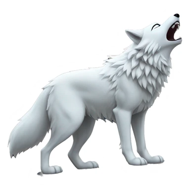White wolf howling at the moon cool sticker