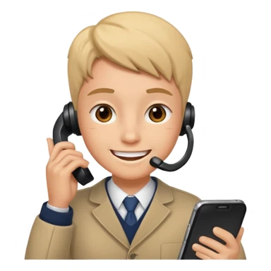 student calling on the phone sticker