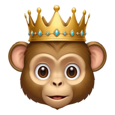   Monkey with crown
 sticker