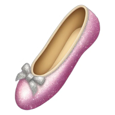 ballet slipper with sparkles sticker