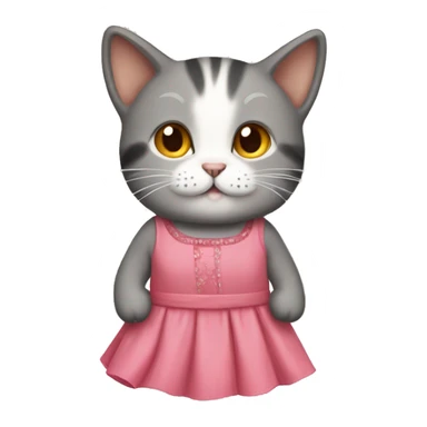 Cat wearing dress ￼ sticker