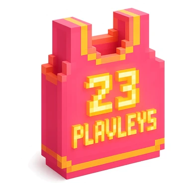 розовая баскетбольная майка со светящейся надписью "23 PLAVLEYS", no background sticker