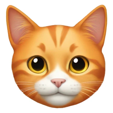 Orange cat in a cloud sticker