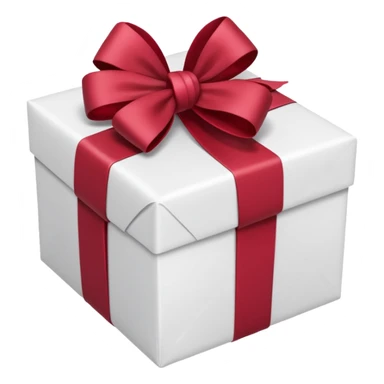 christmas gift with white color and cranberry bow sticker