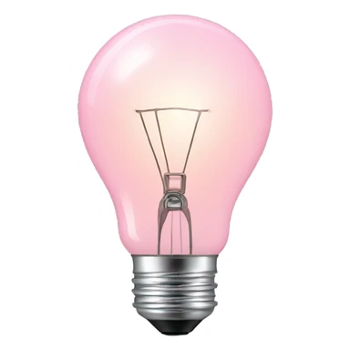 pastel pink light bulb sticker