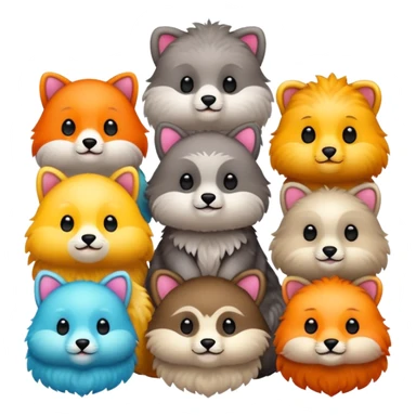 Cute animals sticker