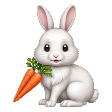 rabbit with carrots sticker