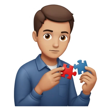 puzzle man sticker