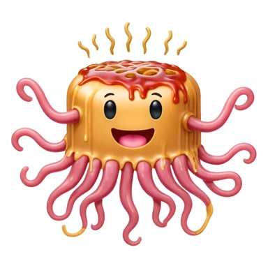  SPAM meat melted pink dripping sauce flying spaghetti monster sticker