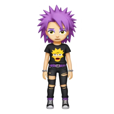 Lisa Simpsons qui est une punk sticker