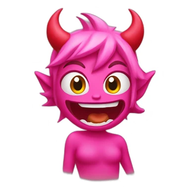 pink bimba devil  sticker