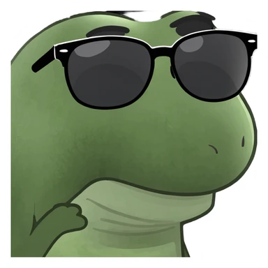 rizz meme lord with big head, sunglasses, fire background, making funny face, chaotic meme style, vibrant exaggerated features sticker