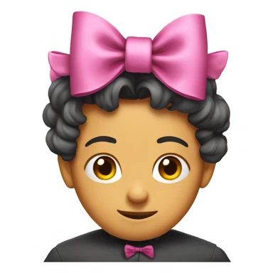 this emoji “🤪” wearing a bow sticker