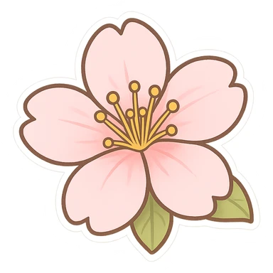 sakura cherry blossom flower, remove background sticker