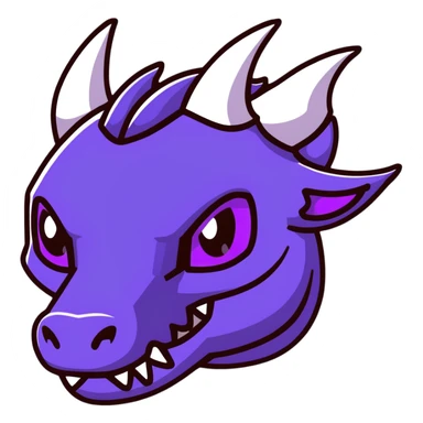 Minecraft black dragon head with purple eyes sticker