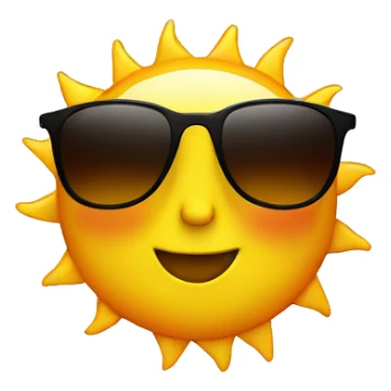 Sun with sunglasses  sticker