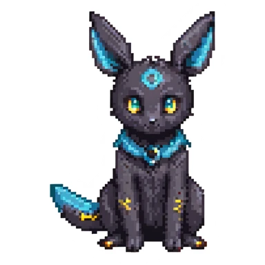 pokemon umbreon sitting pose sticker