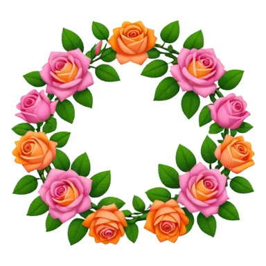 two flower garlands sticker