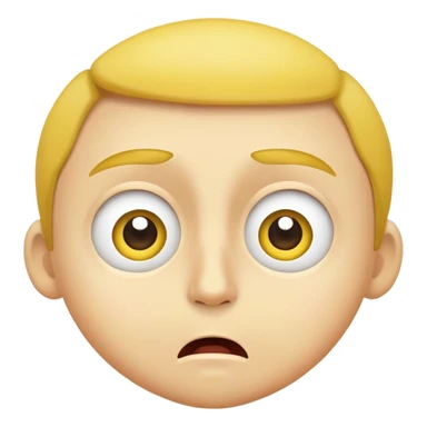 A yellow face with raised eyebrows, a small, closed mouth, wide, white eyes staring straight ahead. Intended to depict such feelings as embarrassment, but meaning very widely varies. Other senses include flattery, surprise, disbelief, admiration, affection, and excitement. sticker