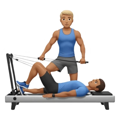 guy workout pilates reformer  sticker