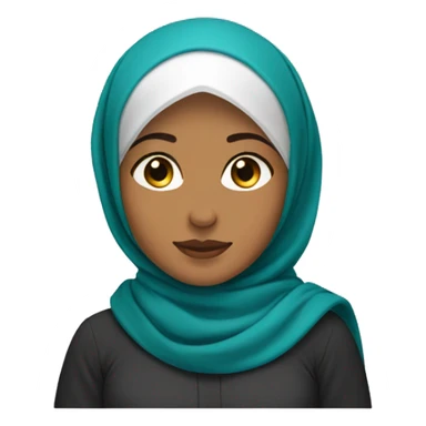 Hijabi wearing loose hijab no neck showing sticker