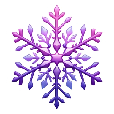 pastel pink and purple gradients snowflake  sticker