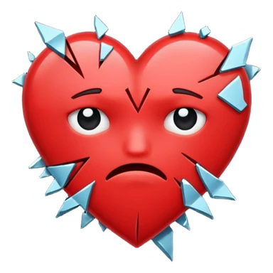 sad plus broken heart sticker
