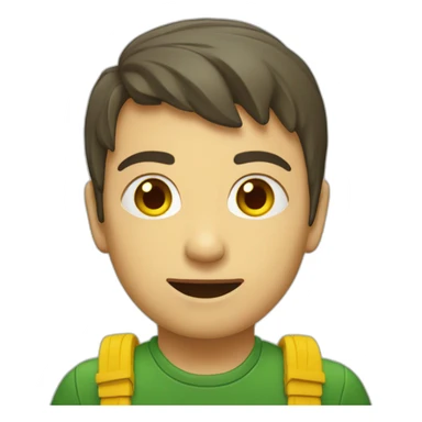 Cœur vert rouge jaune sticker