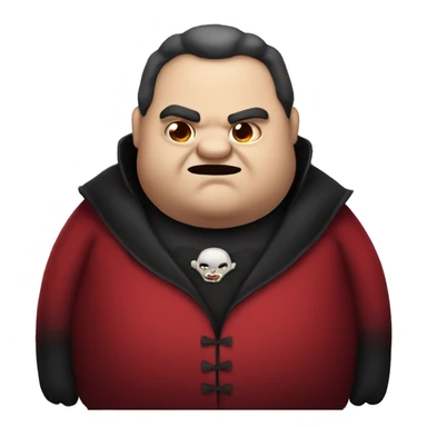 Fat vampire with red clothes sticker