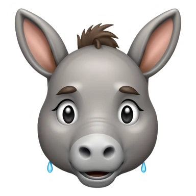 Emoji d'un âne qui pleure sticker