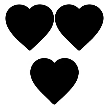 German flag made with hearts, minimalistic icon sticker