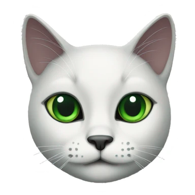 Black cat with green eyes smiling  sticker