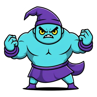 Sukuna from Jujutsu Kaisen battling a wizard sticker