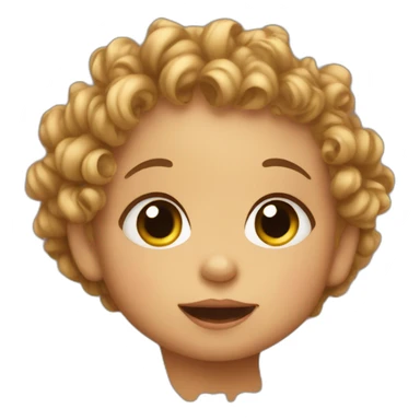 Little baby with curls sticker