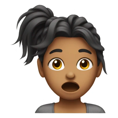 girl pulling hair out of frustration  sticker