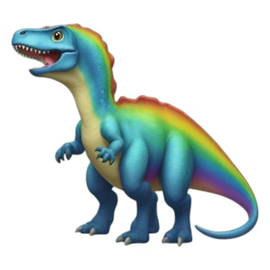 tiranosaur rainbow sticker