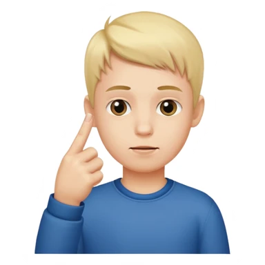 Ein Junge der Mittelfinger zeigt sticker