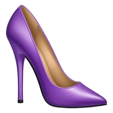 Purple high heel sticker