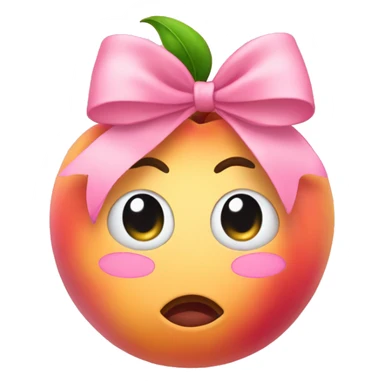 One Regular peach with pink bow on it no face  sticker