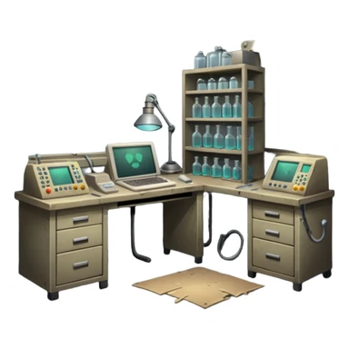 Secretive lab in a deserted place  sticker