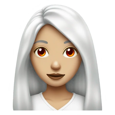 white stoner girl with joint and red eyes sticker