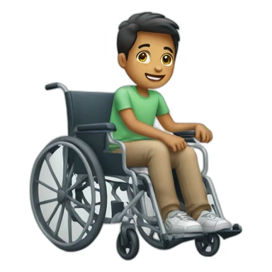 Boy on wheelchair sticker
