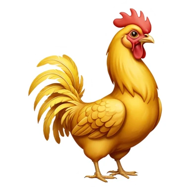 shouting yellow long neck chicken sticker