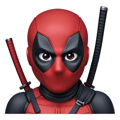Deadpool as a ninja sticker