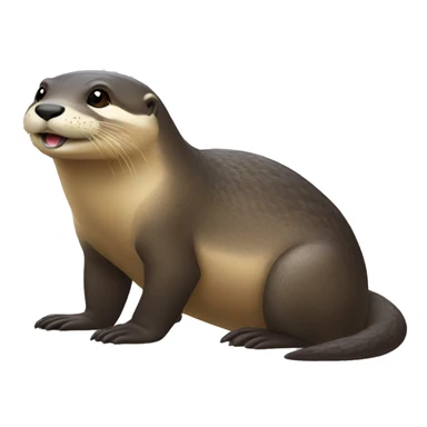 Loutre sur tortue sticker