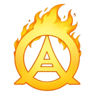 Flaming Anarchy Symbol sticker