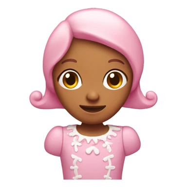 pastel pink gingerbread girl sticker