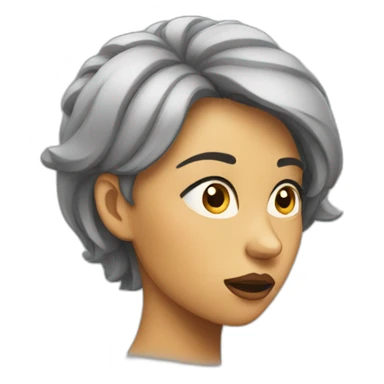 Woman thinking really hard sticker