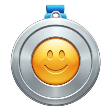 silver medal with a 2 inside sticker