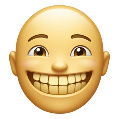 Smiling with gold teeth sticker